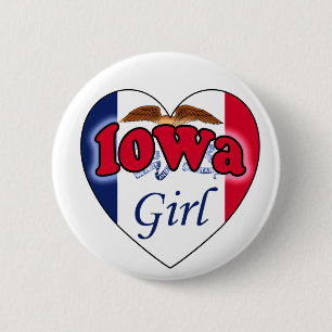 Iowa Girl 6 Cm Round Badge