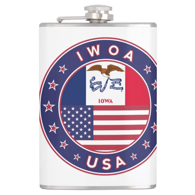 Iowa Hip Flask (Front)