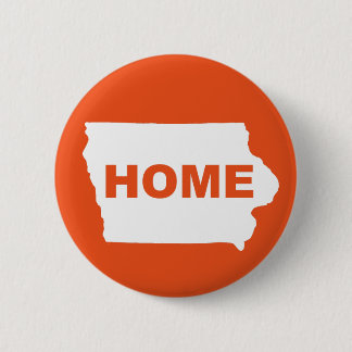 Iowa Home Away From State Button Badge Pin