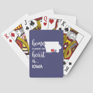 Iowa home is where the heart is playing cards