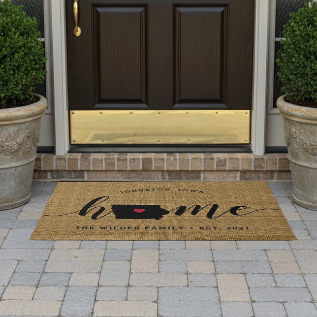 Iowa Home State Personalised Doormat (Creator Uploaded)