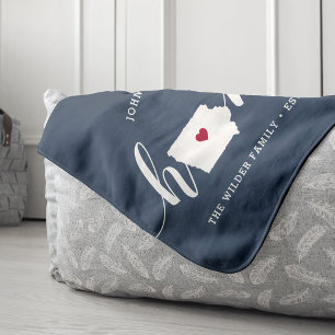 Iowa Home State Personalized Sherpa Blanket
