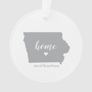Iowa Hometown Personalised Ornament