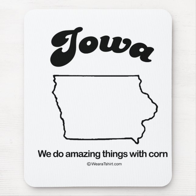 IOWA - "IOWA STATE MOTTO" T-shirts and Gear Mouse Mat (Front)