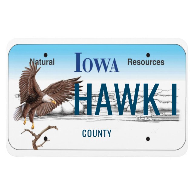 Iowa License Plate Flexible Magnet (Horizontal)
