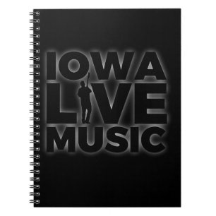 Iowa Live Music Guitar Player Gift Notebook