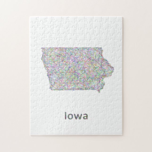 Iowa map jigsaw puzzle (Vertical)