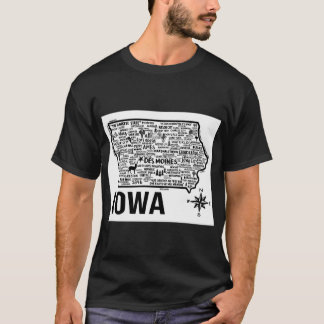 Iowa Map Oversized T-Shirt
