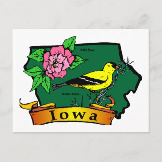 Iowa Map Postcard