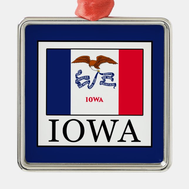 Iowa Metal Tree Decoration (Front)