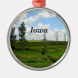 Iowa Metal Tree Decoration
