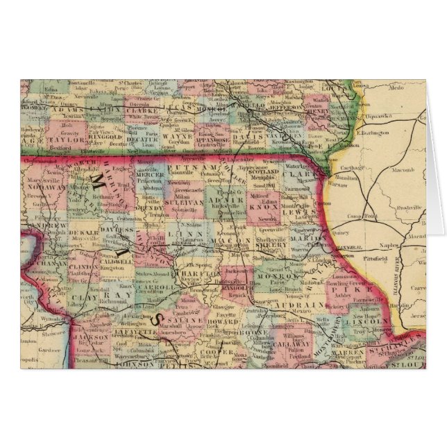 Iowa, Missouri Map by Mitchell (Front Horizontal)