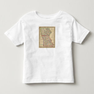 Iowa, Missouri Map by Mitchell Toddler T-Shirt