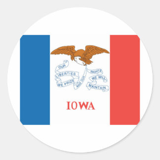 Iowa Official State Flag Classic Round Sticker
