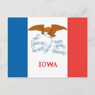 Iowa Official State Flag Postcard
