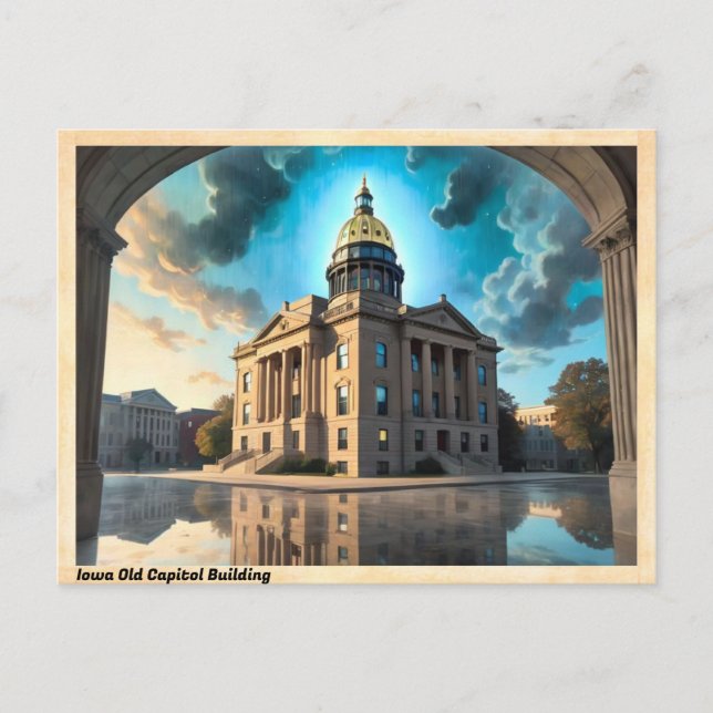 Iowa Old Capitol Building Vintage Travel Postcard (Front)