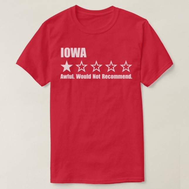 Iowa One Review TShirt 1 (Design Front)