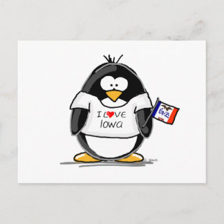 Iowa Penguin Postcard
