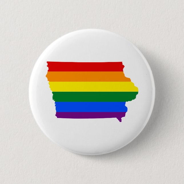 Iowa Pride 6 Cm Round Badge (Front)