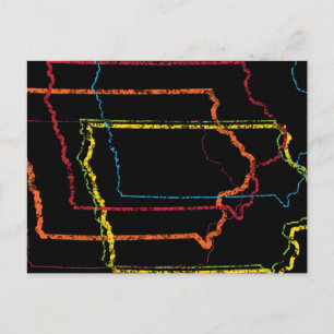 iowa pride blur postcard