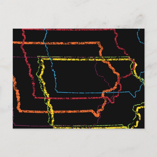 iowa pride blur postcard (Front)