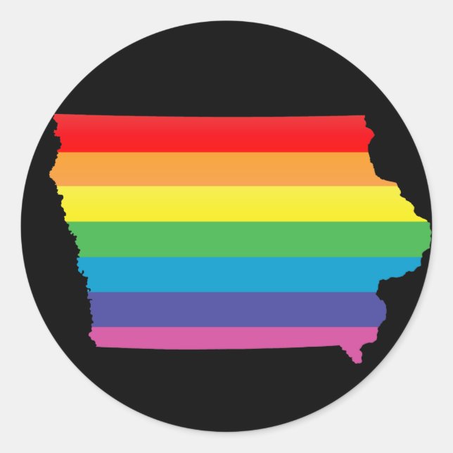 iowa pride. classic round sticker (Front)