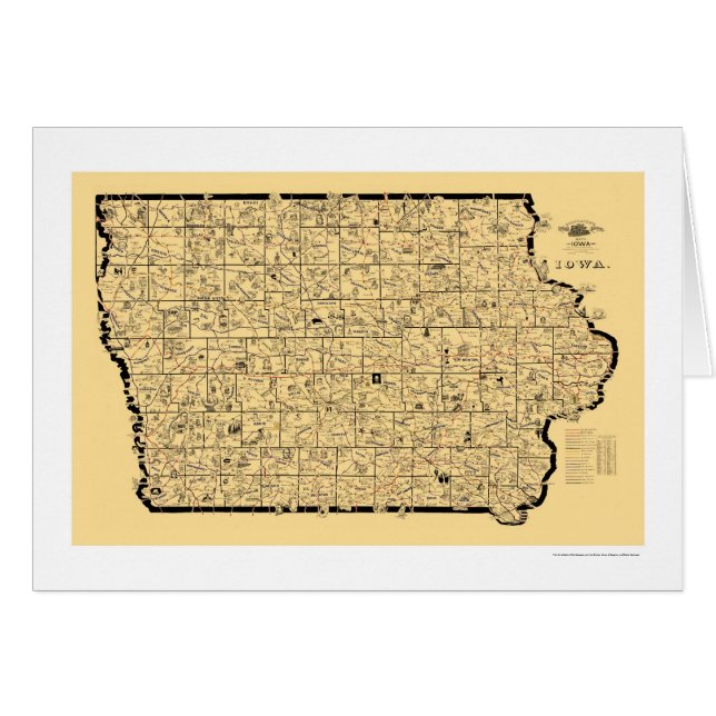 Iowa Railroad Map 1897 (Front Horizontal)