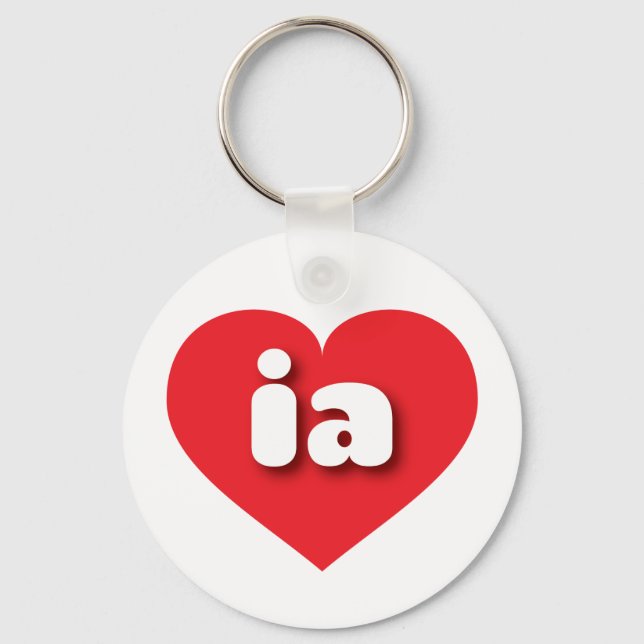 Iowa red heart - I love ia Key Ring (Front)