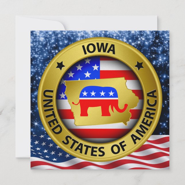 Iowa Republican Patriotic Invitation - srf (Front)
