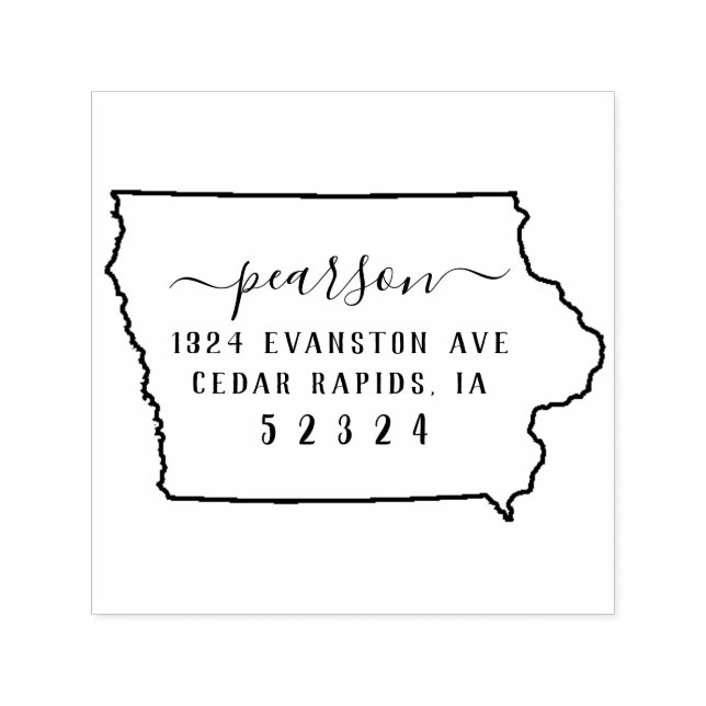 Iowa Return Address Stamp Self-Inking (Design)