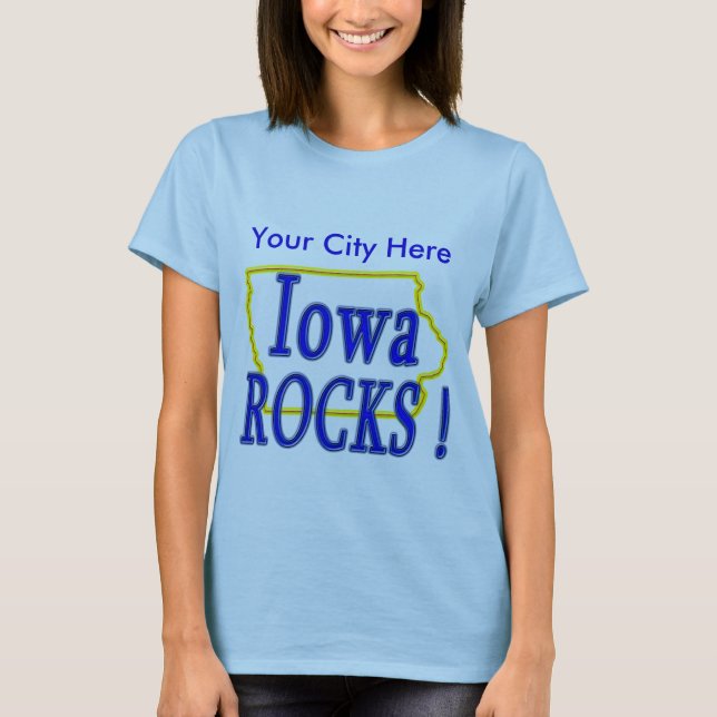Iowa Rocks ! T-Shirt (Front)