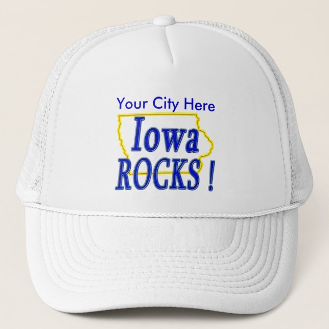 Iowa Rocks ! Trucker Hat (Front)