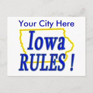 Iowa Rules ! Postcard