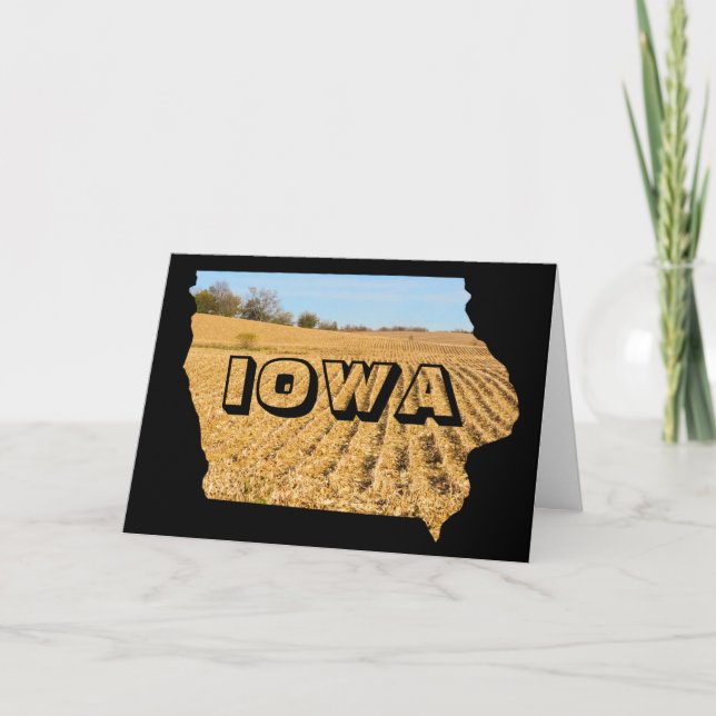 Iowa Scenic Cornfield Nature Photography Travel Card (Front)