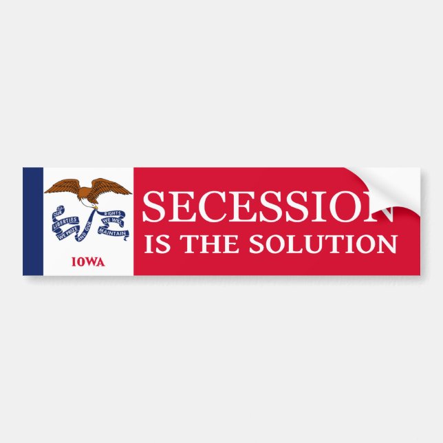 Iowa Secession Bumper Sticker (Front)