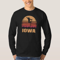 Iowa Skier Vintage Ia Skiing Ski Jump Resort Retro