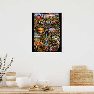 Iowa Skull Art Print   State of Mind