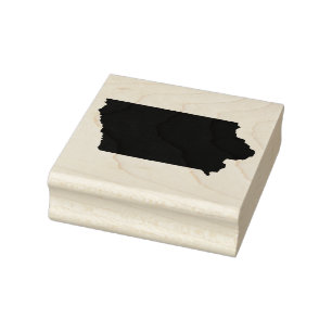 Iowa Solid Rubber Art Stamp