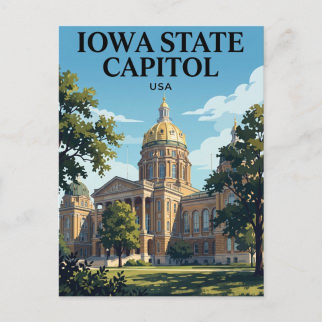 Iowa State Capitol USA Postcard (Front)