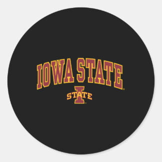 Iowa State Cyclones Arch Over Black Classic Round Sticker