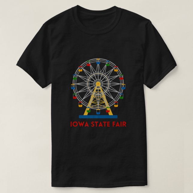 Iowa State Fair Ferris Wheel County Fair Premium  T-Shirt (Design Front)
