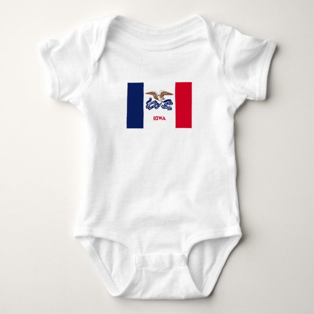 Iowa State Flag Baby Bodysuit (Front)