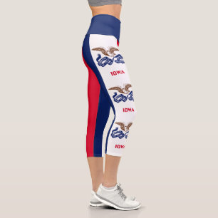 Iowa State Flag Capri Leggings