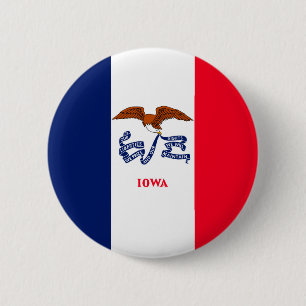 Iowa State Flag Design 6 Cm Round Badge