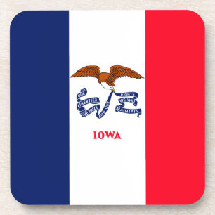Iowa State Flag Design Coaster