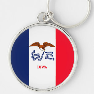 Iowa State Flag Design Key Ring