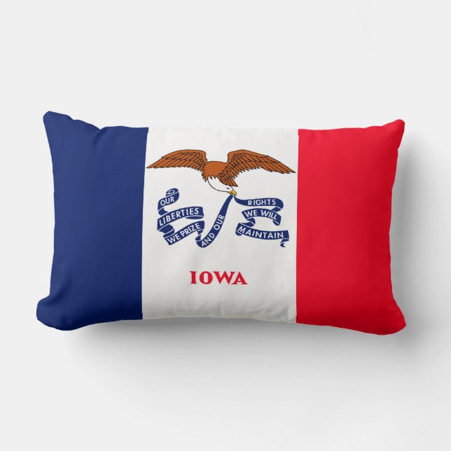 Iowa State Flag Design Lumbar Cushion (Front)