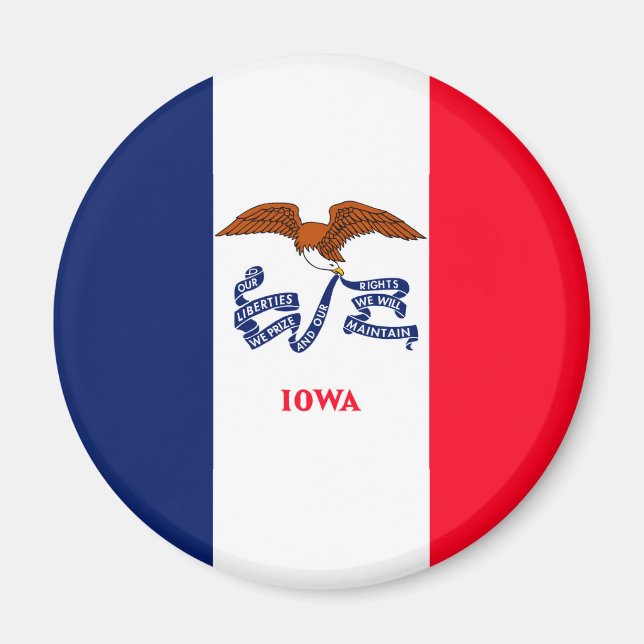 Iowa State Flag Design Magnet (Front)