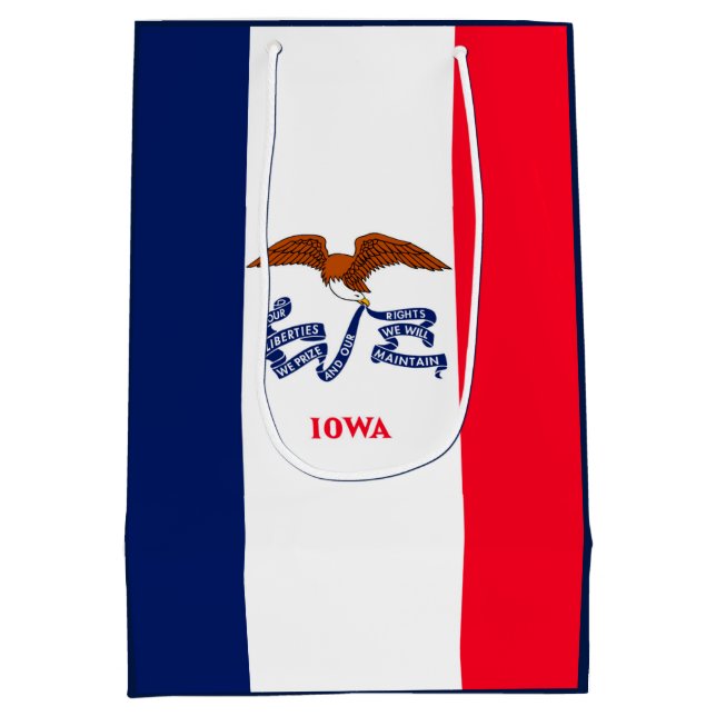 Iowa State Flag Design Medium Gift Bag (Back)