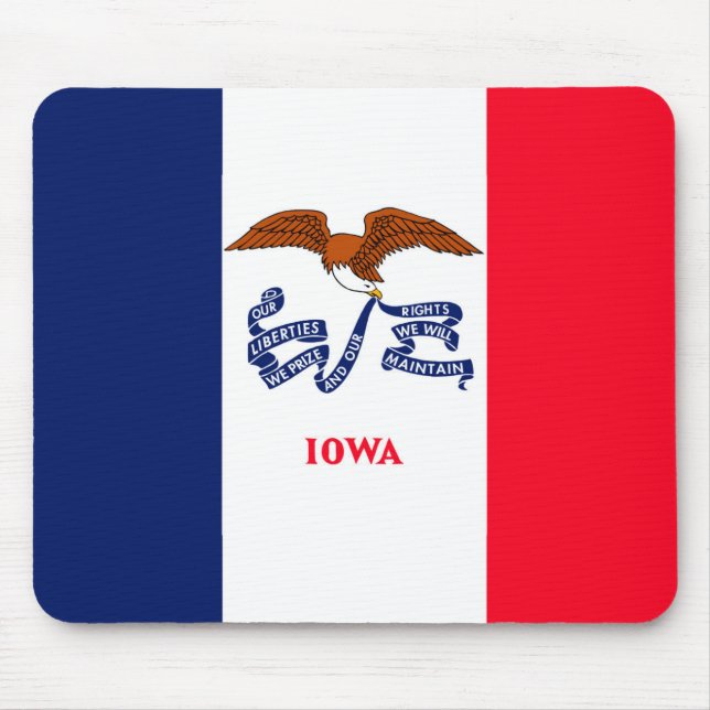 Iowa State Flag Design Mouse Mat (Front)